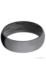 7 mm wide Domed Tantalum band featuring a Forged Carbon Fiber sleeve.