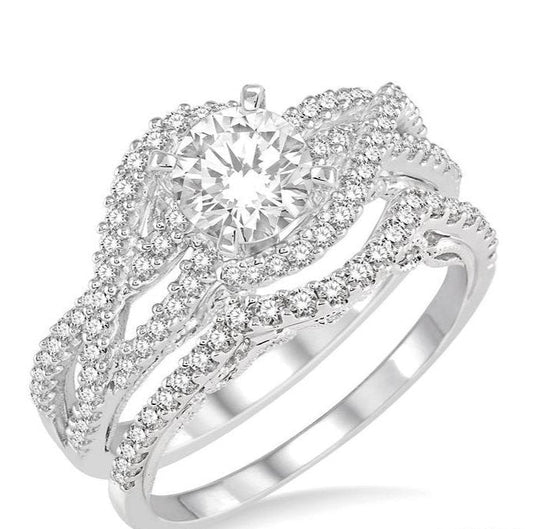 Parkplace Jewelers Round Shape Diamond Wedding Set 253D1PPFHWG-WS
