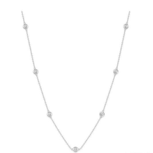 Parkplace Jewelers Diamond Station Necklace 997B0PPTSNKWG