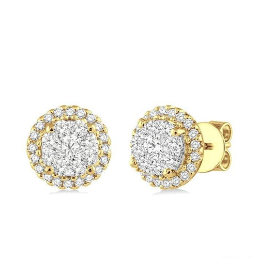 Parkplace Jewelers Round Shape Halo Lovebright Essential Diamond Earrings 94913PPFVERYW