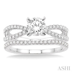 ASHI Round Shape Diamond Wedding Set 22730PPFVWG-WS-1.20