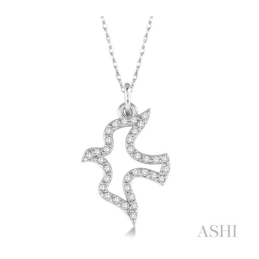 ASHI Dove Petite Diamond Fashion Pendant 98798PPFSPDWG