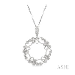 ASHI Floral Circle Diamond Fashion Pendant 902F7PPTSPDWG
