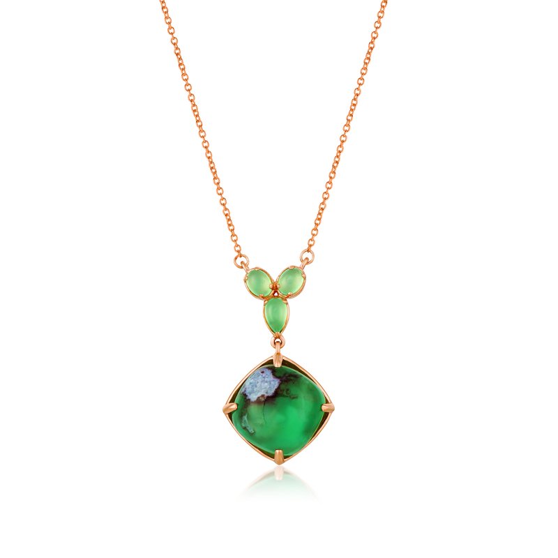 Le Vian 14K Strawberry Gold® Peacock Aquaprase™ 5 3/8 cts. Necklace BVHZ 19