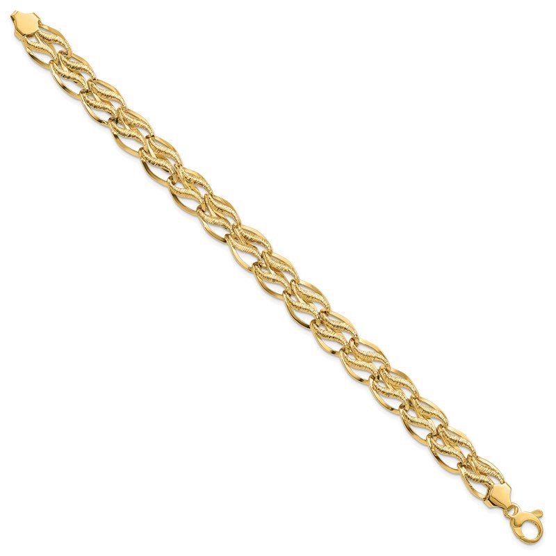 Quality Gold 14K 8 inch Fancy Link Bracelet SF2110-8