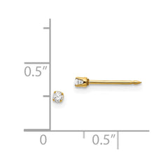 23E Inverness 14k 2mm CZ Earrings