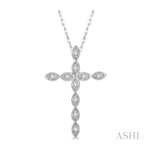 ASHI Cross Diamond Fashion Pendant 96478PPTSPDWG