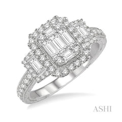 ASHI Halo Fusion Diamond Engagement Ring 115B2PPFVWG