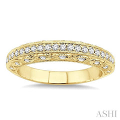 ASHI Diamond Wedding Band 24294PPFVYG-WB