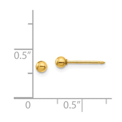 242E Inverness 18k 3mm Ball Post Earrings