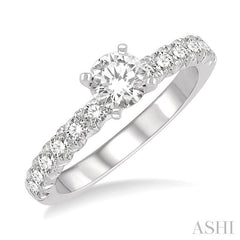 ASHI Round Shape Endless Embrace Semi-Mount Diamond Engagement Ring 242K3PPFHWG-SM