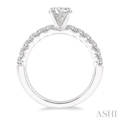 ASHI Round Shape Endless Embrace Semi-Mount Diamond Engagement Ring 242K3PPFHWG-SM