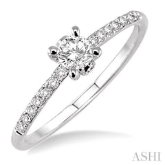ASHI Round Shape Semi-Mount Diamond Engagement Ring 24718PPFVWG-SM