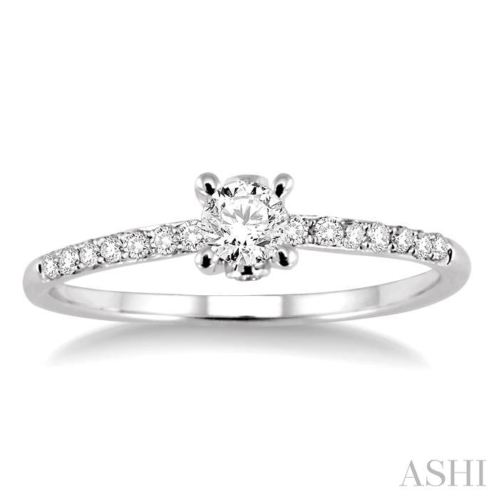 ASHI Round Shape Semi-Mount Diamond Engagement Ring 24718PPFVWG-SM