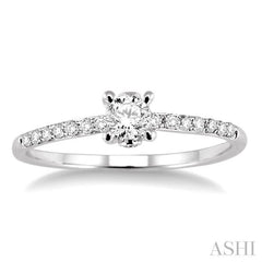 ASHI Round Shape Semi-Mount Diamond Engagement Ring 24718PPFVWG-SM