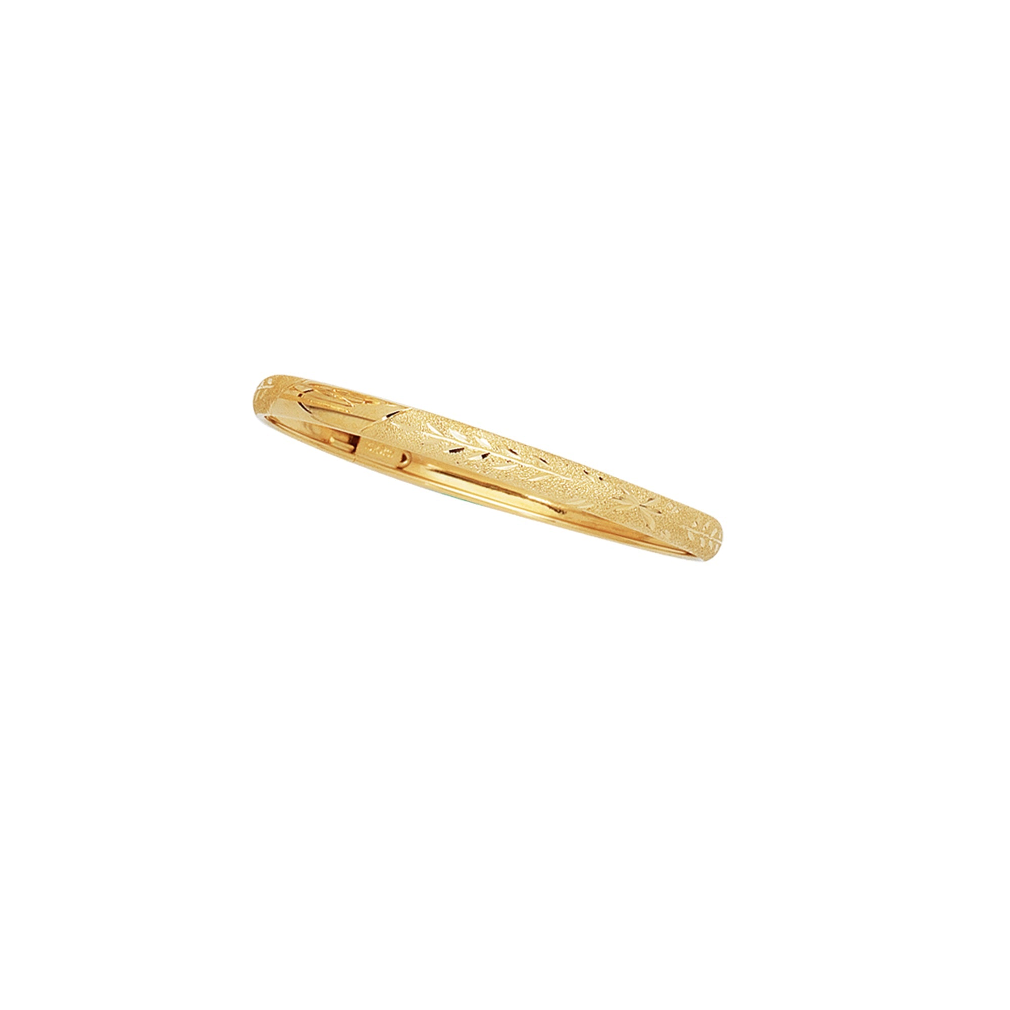 Parkplace Jewelers 10k-gold-4mm-diamond-cut-bangle-24banb