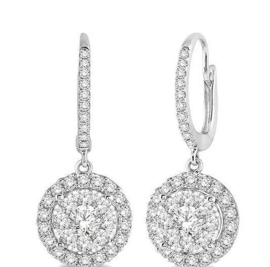 Parkplace Jewelers Round Shape Halo Lovebright Essential Diamond Earrings 96291PPFVERWG