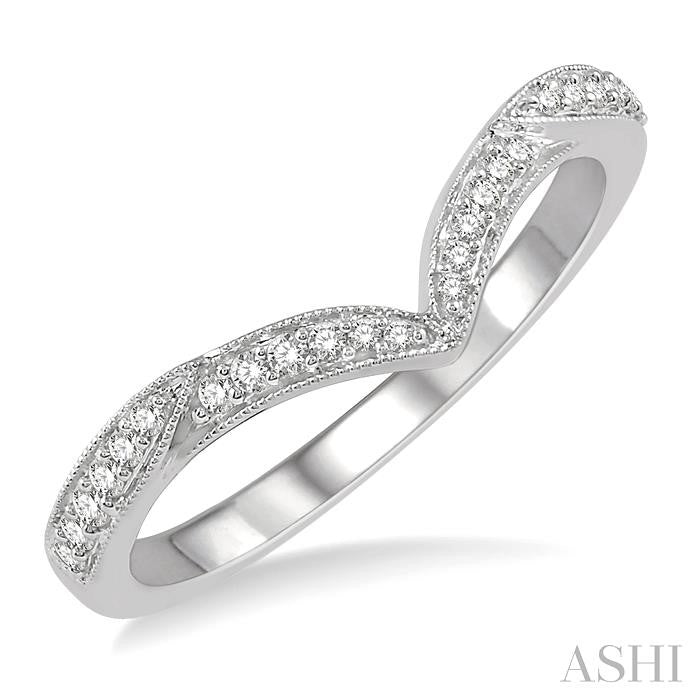 ASHI Chevron Diamond Wedding Band 251F8PPFVWG-WB