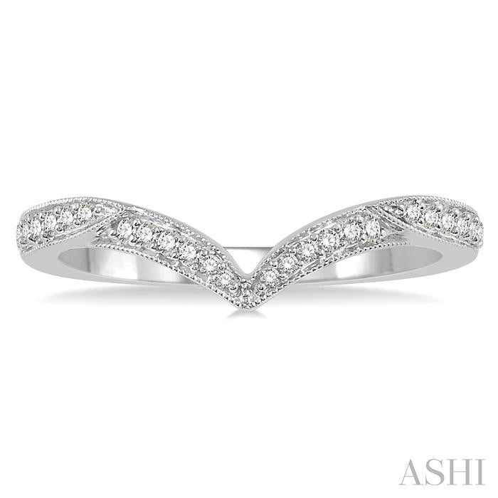 ASHI Chevron Diamond Wedding Band 251F8PPFVWG-WB