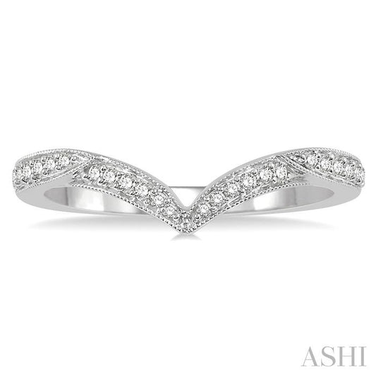 ASHI Chevron Diamond Wedding Band 251F8PPFVWG-WB