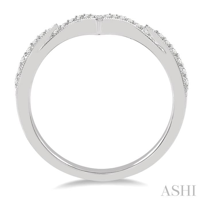 ASHI Chevron Diamond Wedding Band 251F8PPFVWG-WB