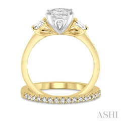 ASHI Oval Shape Diamond Wedding Set 254L2PPFVYW-WS-OV