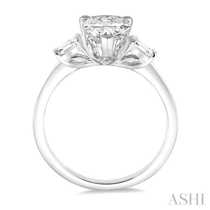 ASHI Pear Shape Semi-Mount Diamond Engagement Ring 254L8PPFGWG-SM-PR