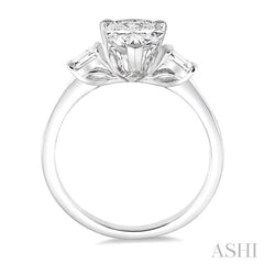 ASHI Pear Shape Semi-Mount Diamond Engagement Ring 254L8PPFGWG-SM-PR