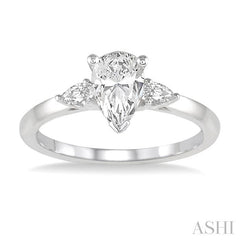 ASHI Pear Shape Diamond Engagement Ring 255L3PPFGWG-LE-PR