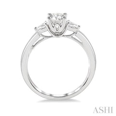 ASHI Round Shape Semi-Mount Diamond Engagement Ring 255L7PPFHWG-SM-RD