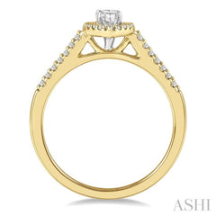 ASHI Marquise Shape Halo Diamond Engagement Ring 255M3PPFGYW-LE