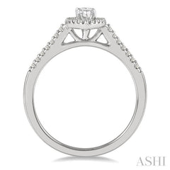 ASHI Marquise Shape Halo Diamond Engagement Ring 255M3PPFHWG-LE
