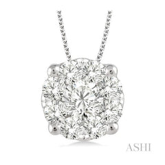 ASHI Round Shape Lovebright Essential Diamond Solitaire Pendant 91750PPFGPDWG-1.50
