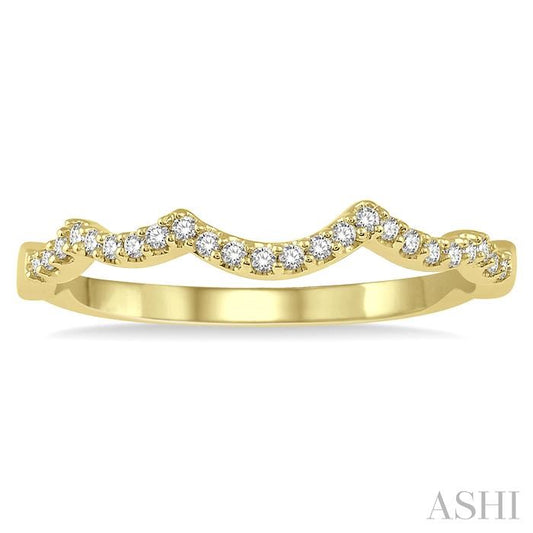 ASHI Wave Diamond Wedding Band 258J8PPFHYG-WB