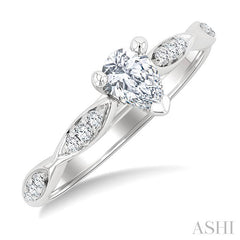 ASHI Pear Shape Diamond Engagement Ring 258M3PPFGWG-LE-PR