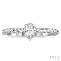 ASHI Pear Shape Semi-Mount Diamond Engagement Ring 259J6PPFHWG-SM-PR