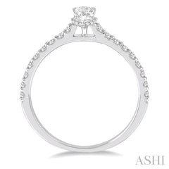 ASHI Pear Shape Semi-Mount Diamond Engagement Ring 259J6PPFHWG-SM-PR