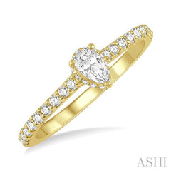 ASHI Pear Shape Semi-Mount Diamond Engagement Ring 259J7PPFHYG-SM-PR