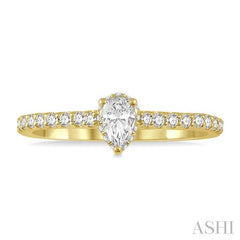 ASHI Pear Shape Semi-Mount Diamond Engagement Ring 259J7PPFHYG-SM-PR