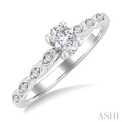 ASHI Oval Shape Diamond Engagement Ring 259M4PPFGWG-LE-OV
