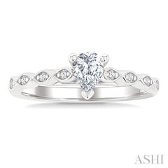 ASHI Pear Shape Semi-Mount Diamond Engagement Ring 259M8PPFGWG-SM-PR