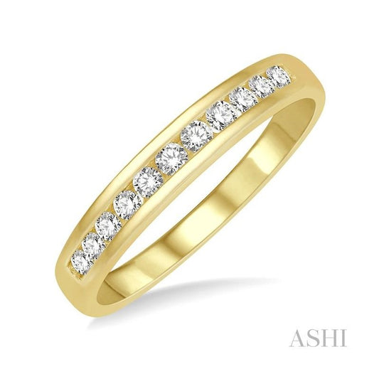 ASHI 11 Stone Channel Set Diamond Wedding Band 33316PPFGYG