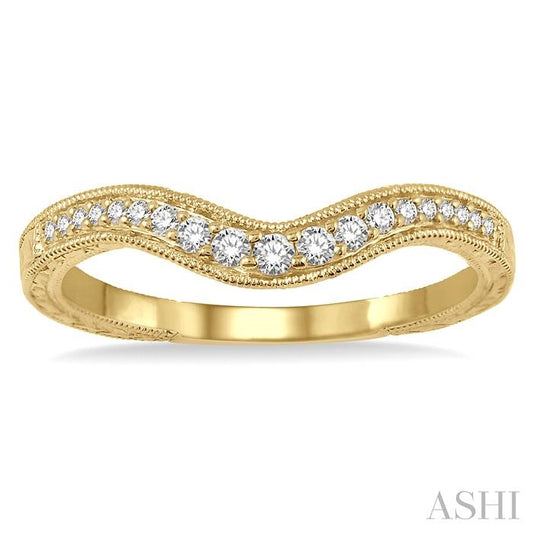 ASHI Diamond Wedding Band 26088PPFVYG-WB-0.15