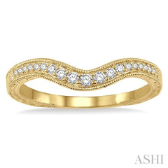 ASHI Diamond Wedding Band 26088PPFVYG-WB-0.15