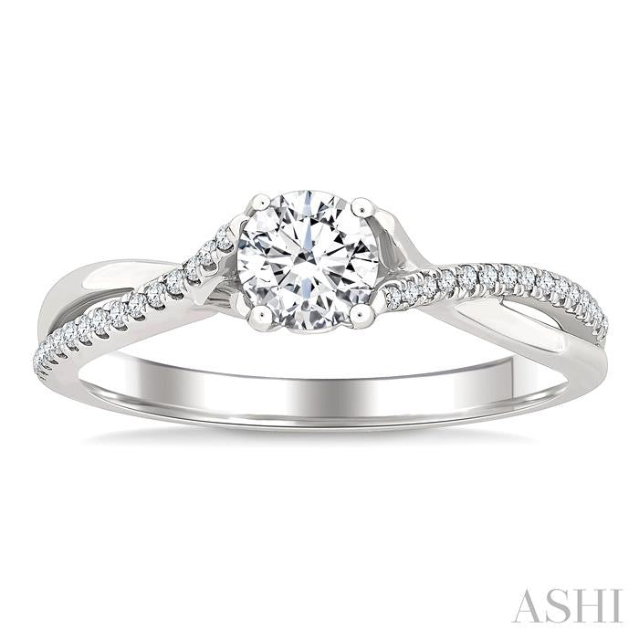 ASHI Round Shape Diamond Engagement Ring 262M3PPFGWG-LE-RD