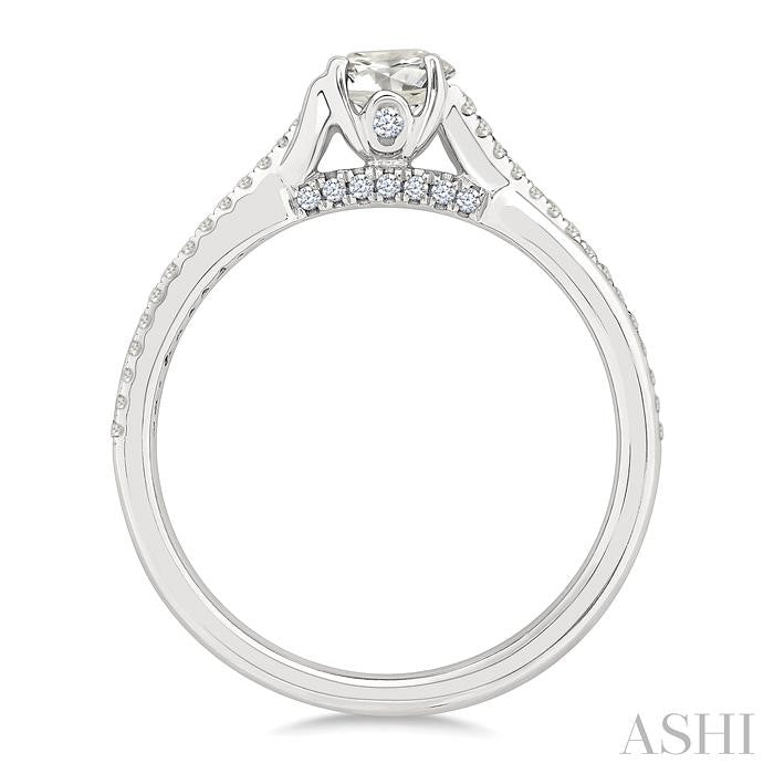 ASHI Round Shape Diamond Engagement Ring 262M3PPFGWG-LE-RD