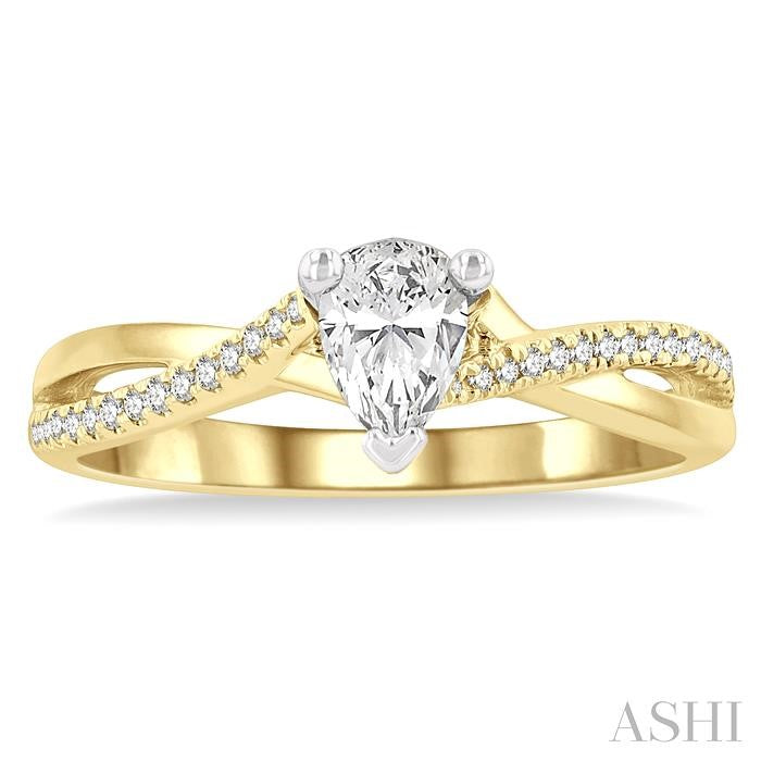 ASHI Pear Shape Diamond Engagement Ring 262M3PPFGYW-LE-PR