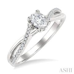 ASHI Oval Shape Semi-Mount Diamond Engagement Ring 262M8PPFGWG-SM-OV