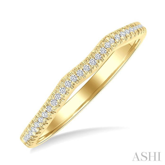 ASHI Curved Diamond Wedding Band 262M8PPFGYG-WB