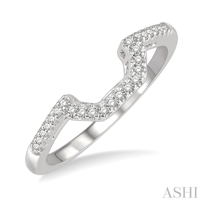 ASHI Curved Diamond Wedding Band 263L8PPFHWG-WB